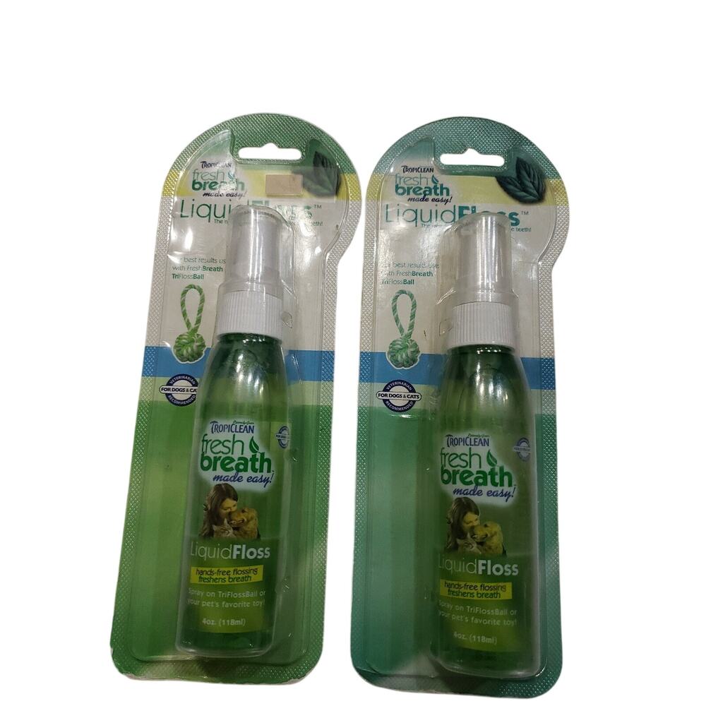 Tropiclean Fresh Breath liquid floss For Dogs 4 oz 2 pack